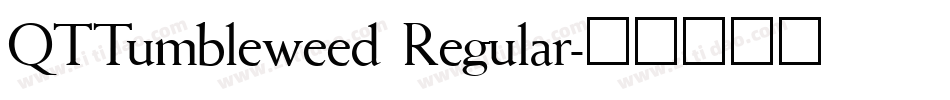 QTTumbleweed Regular字体转换